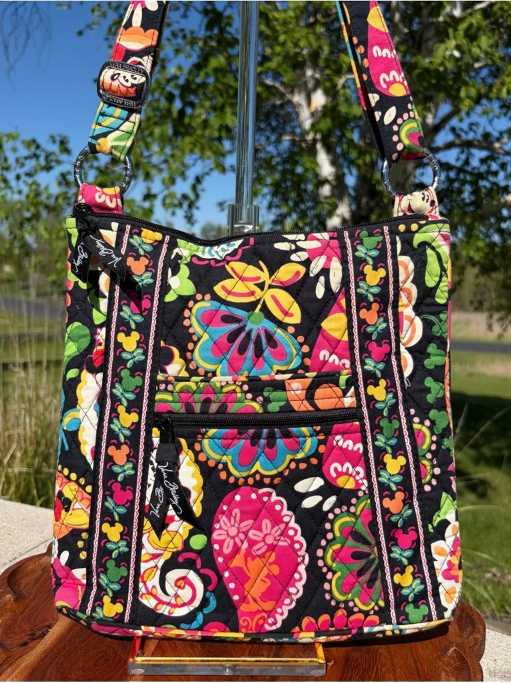 Disney Parks Vera Bradley Hipster Crossbody “Midnight with Mickey” Like New - Picture 5 of 17